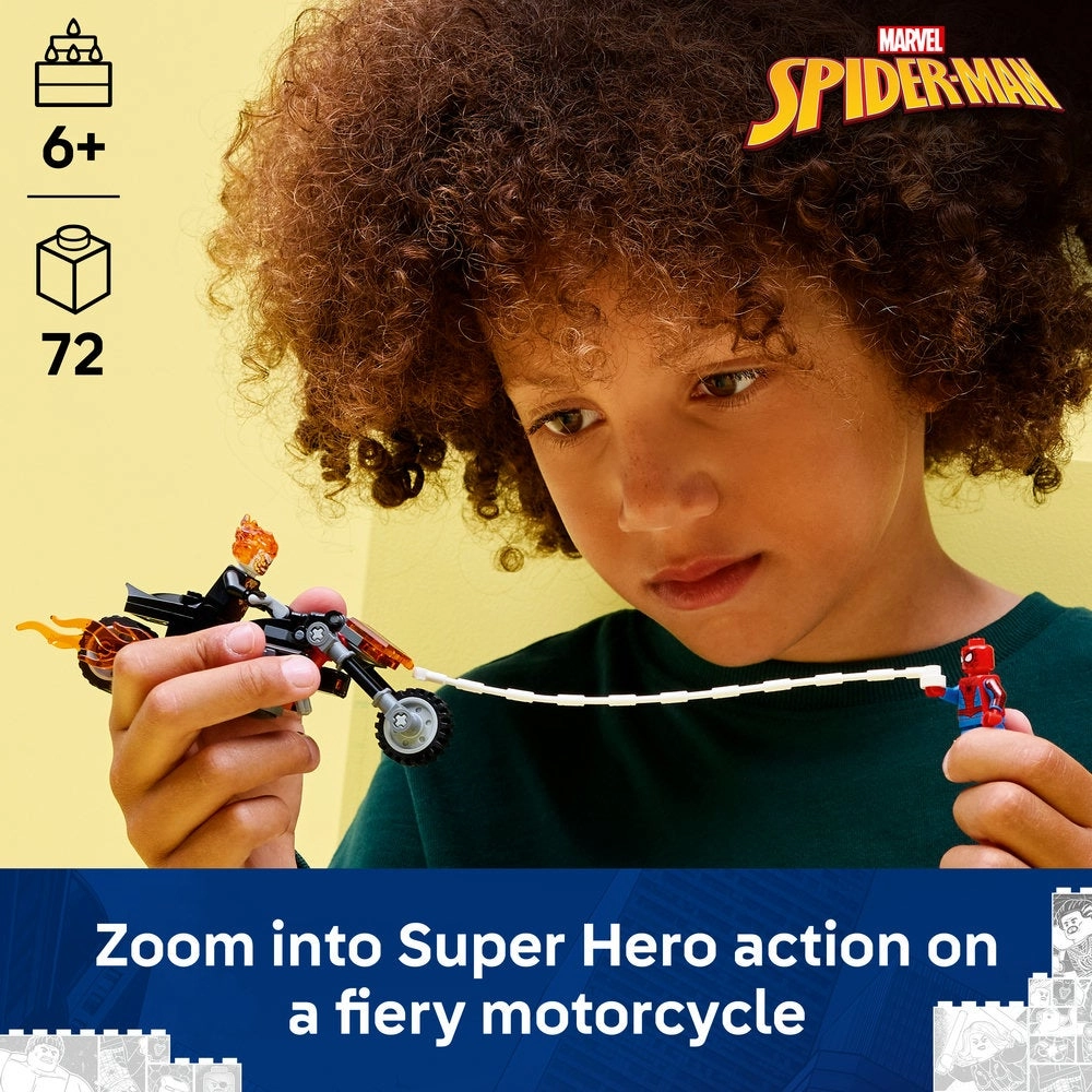 Super Heroes Spider-Man Vs Ghost Rider Motorcycle (76335) - 6+