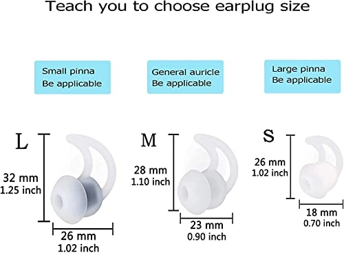 Replacement Earbuds for Bose QuietControl 30, QuietComfort 20, SoundSport Free, SIE2/IE2/IE3 - Noise Cancelling
