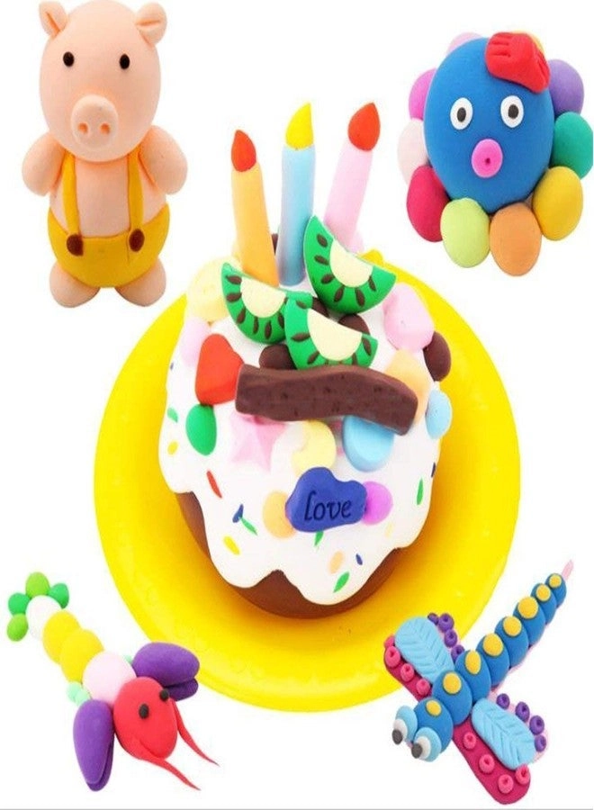 Air Dry Clay + Stickers + Tools - 48 pcs