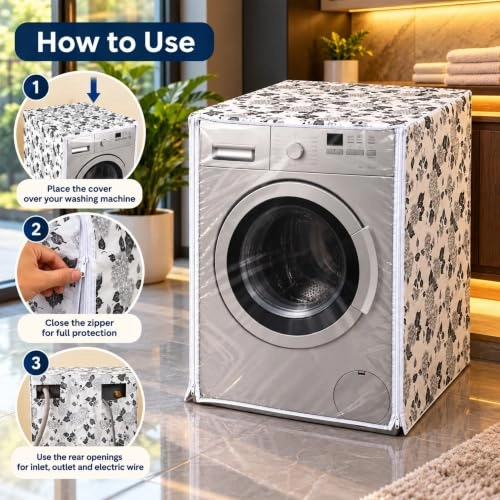 Front Load Washing Machine Cover - LG Samsung IFB Whirlpool Haier Voltas Bosch Siemens
