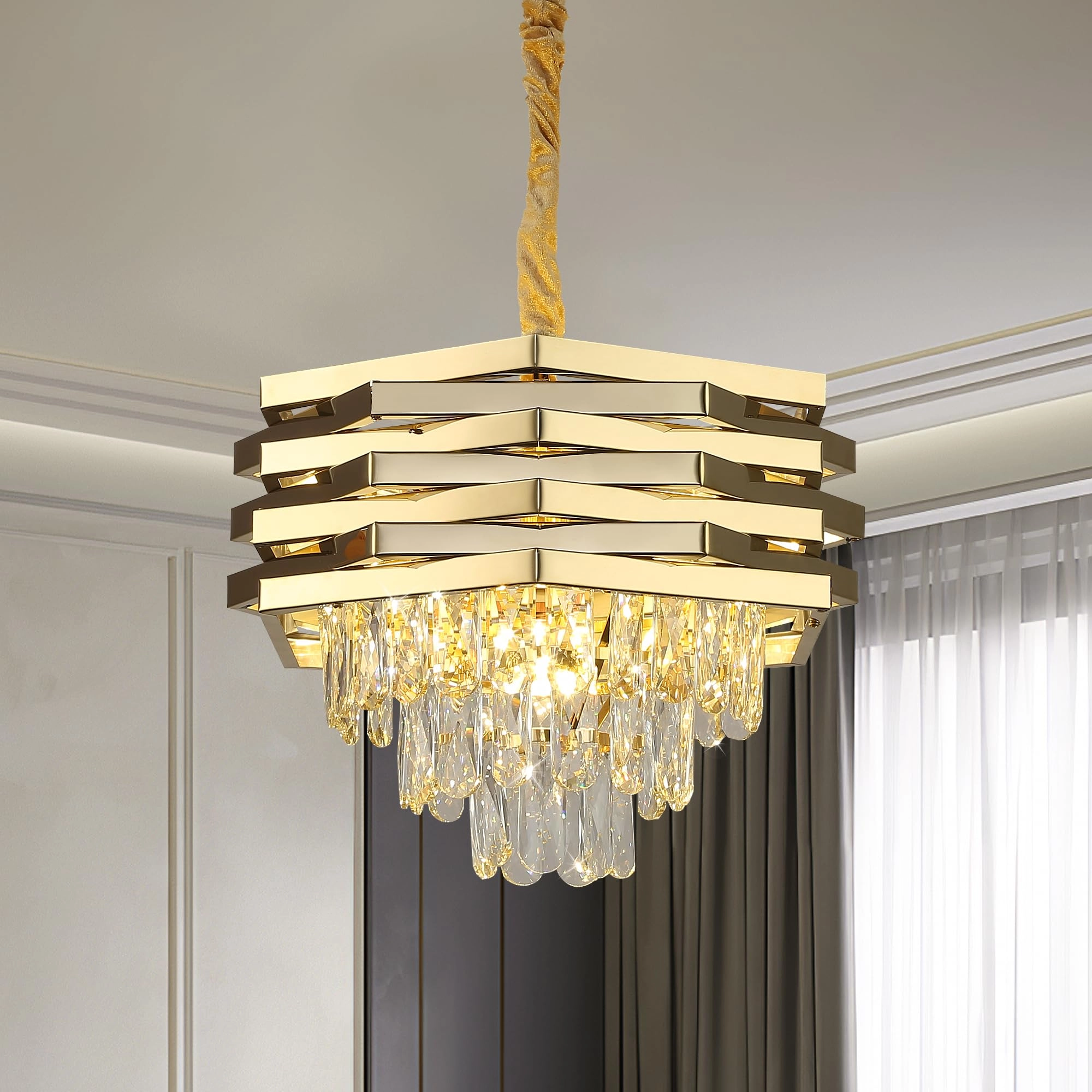 Schindora Modern Crystal Chandelier - 150 cm chain (adjustable)