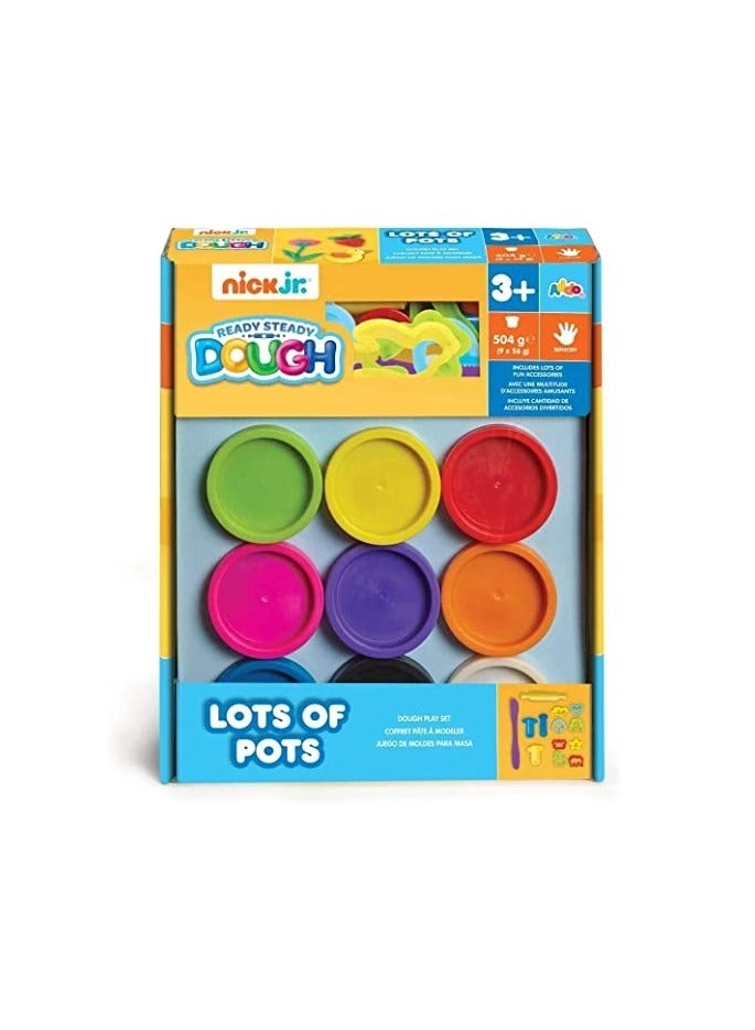 Ready Steady Dough Nick Jr Lots Of Pots - 3+ years 9 pcs