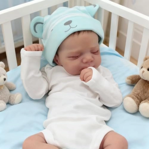 Reborn Baby Doll - 18 Inch Silicone Girl Sleeping Ages 3+