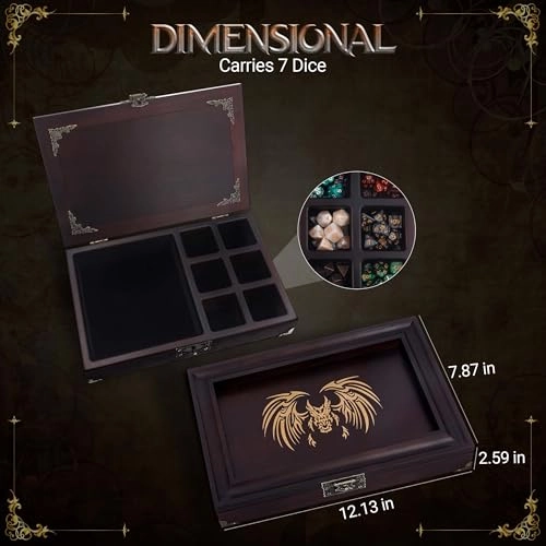 DT-5 - Dice tray 2 in 1 Black Wood