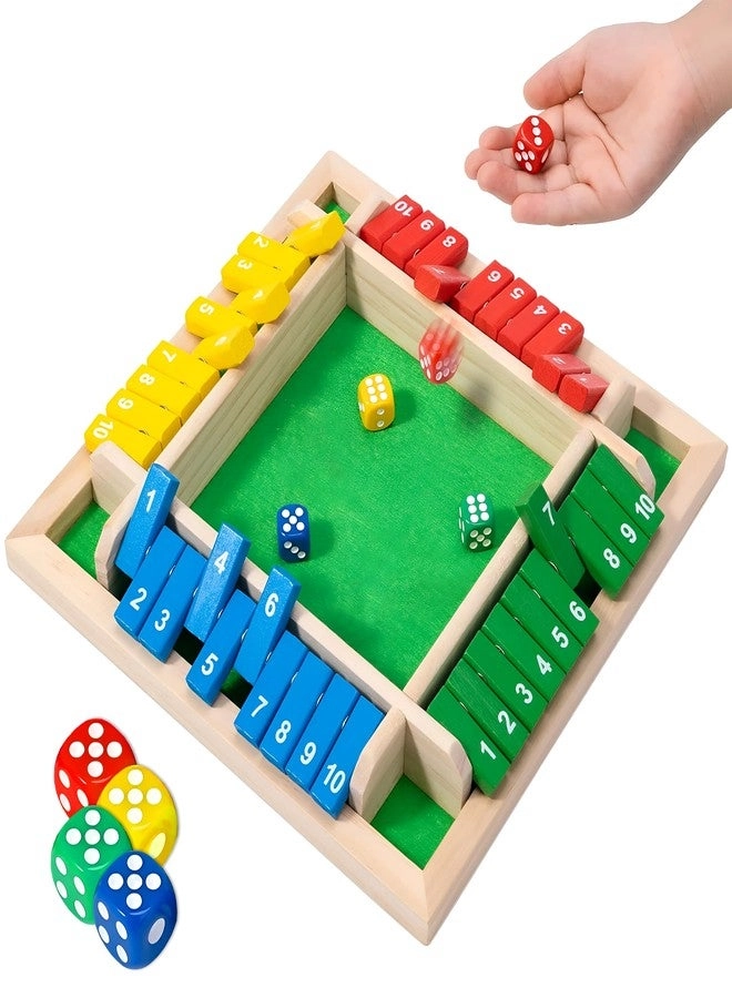 Toyshine Shut The Box - Wooden 4 Dice