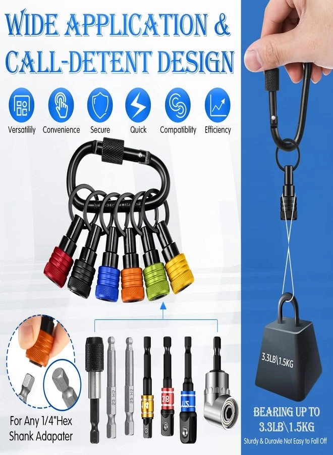 Drill Bit Holder Keychains + Socket Hex Shank Screwdriver Extension - 1/4 3/8 1/2"