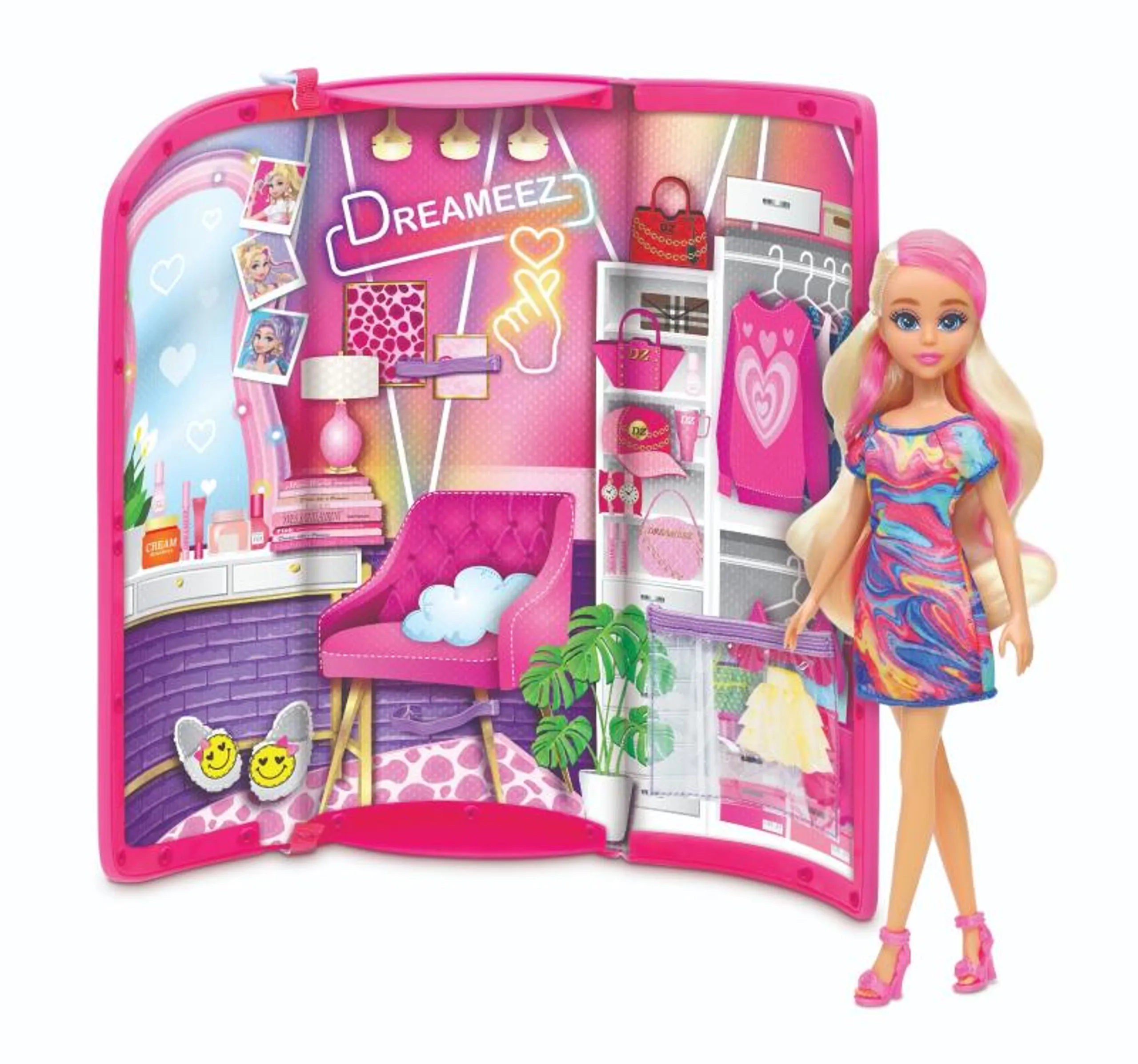 Dreameez Fashion Doll + Fashion Carry Case - 2 Pcs Ages 3+