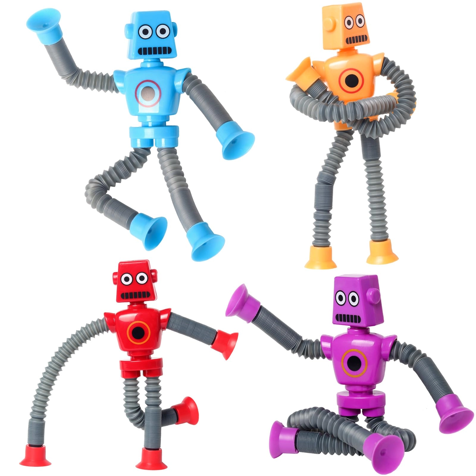 sysama Telescopic Suction Cup Robot - 3-8 years old 4 pieces