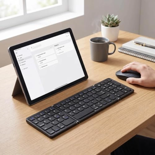Foldable Keyboard Mouse Combo - Wireless