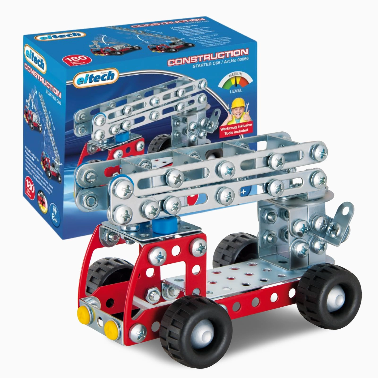Fire Truck Metal Building Kit - 180 pcs for ages 8+