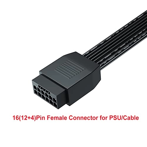 PCI-e 5.0 12VHPWR 16 Pin Right Angle Adapter - 12+4pin 600W