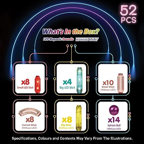 ToyDen Megnatic Stick - 17 months+ 52 pieces