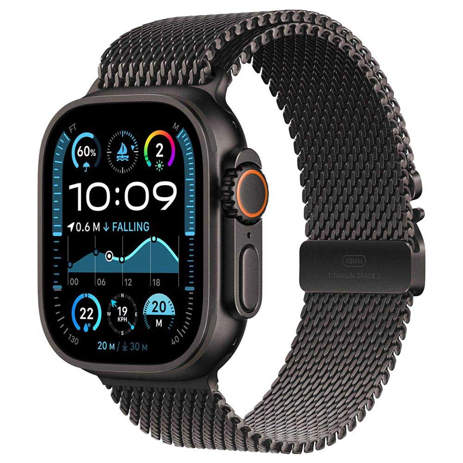 Titanium Milanese Loop for Apple Watch - 49mm