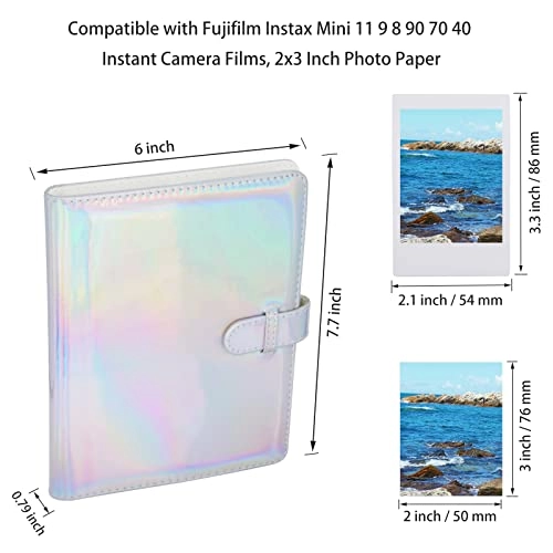 2x3" 128 Pockets PU Leather Photo Album