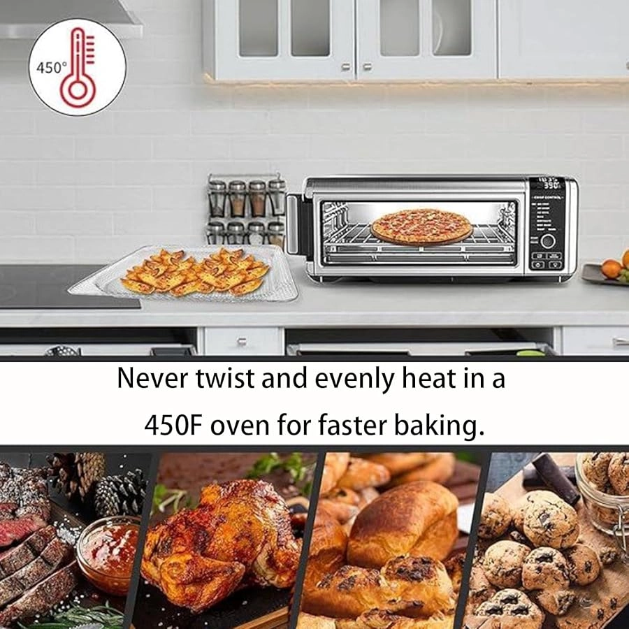 Air Fryer Basket - Stainless Steel Nonstick Washable