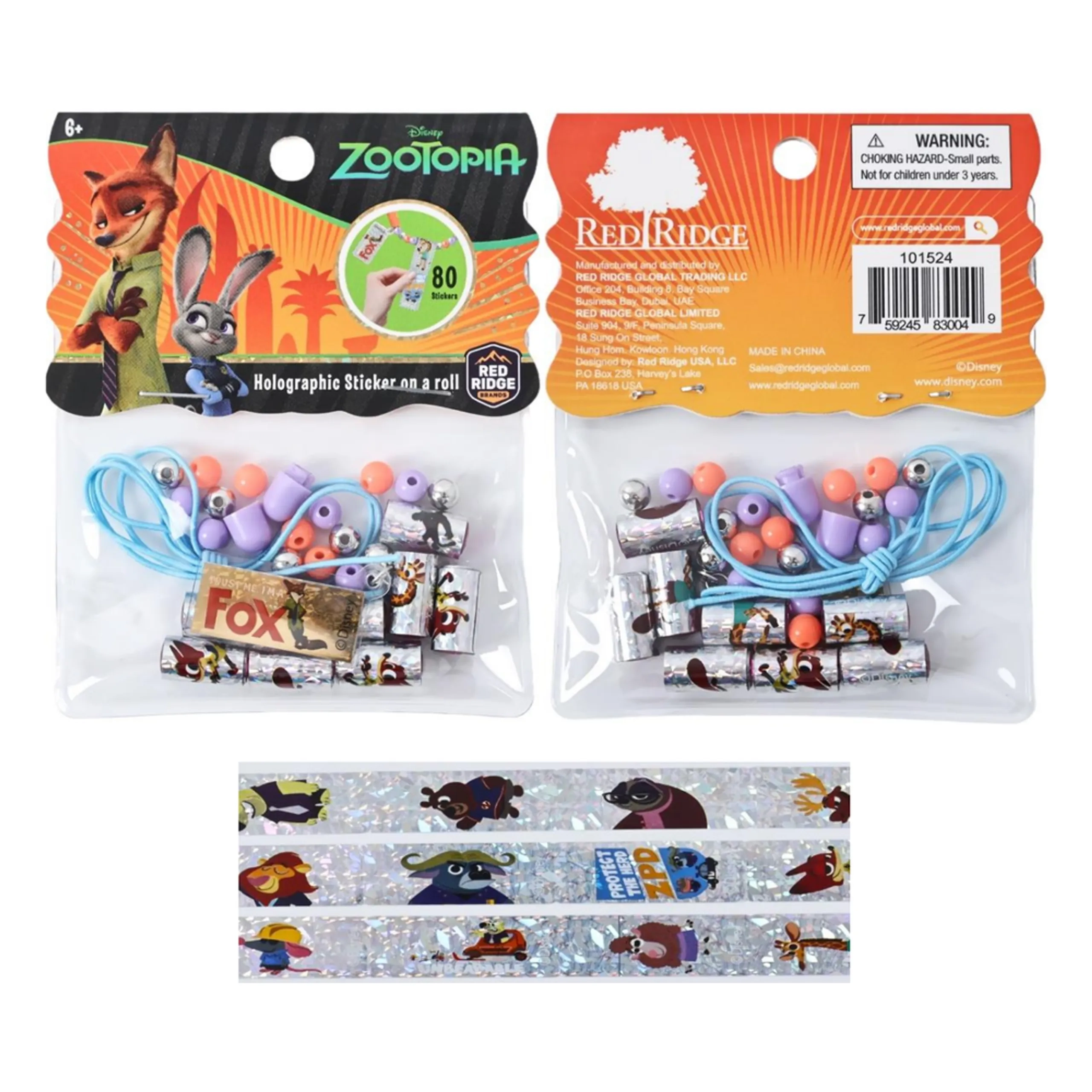 Zootopia Bracelet Making Craft Set - 6+ years 80 pcs