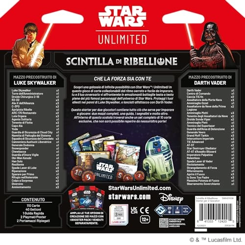 Star Wars: Unlimited TCG Stintilla of Rebellion Starter Set (Italian)