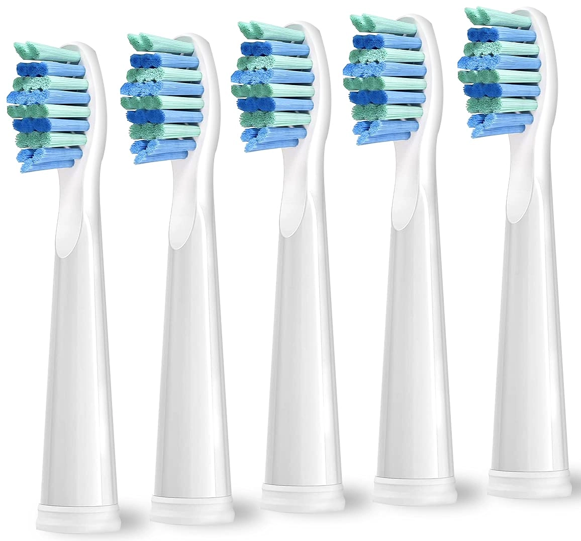 Toothbrush Replacement Heads - 5 Pack Compatible with FW-507/508/551/515/917/959/2011, FW-D1/D3/D7/D8