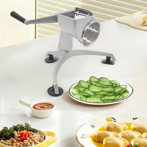 Vegetable Chopper - 5 Drum Blades Stainless-Steel Manual