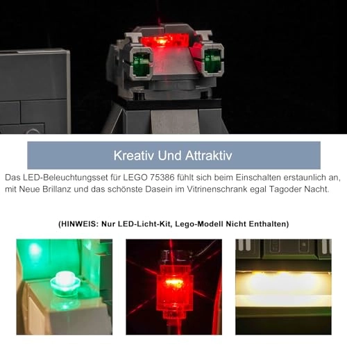 LED Light Set for LEGO 75386 Paz Vizsla and Moff Gideon Battle - Copper Mandalorian