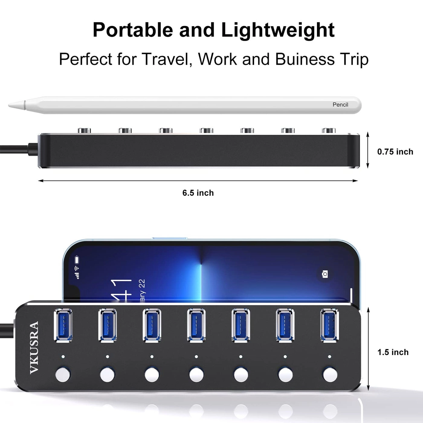 7 Port USB Hub 3.0 - Laptop & PC