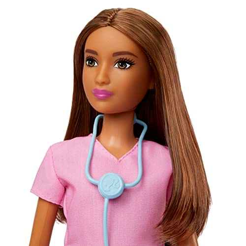 Barbie Professional Doctor - 12-in/30.40-cm Pink Top Purple Pants Stethoscope Ages 3+