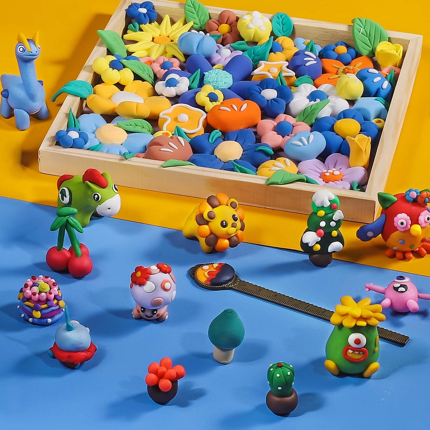 Polymer Modeling Clay - 62 colors Starter Kit with Sculpting Tools