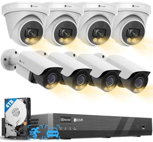 PoE Security Camera System - 8pcs 16 5MP