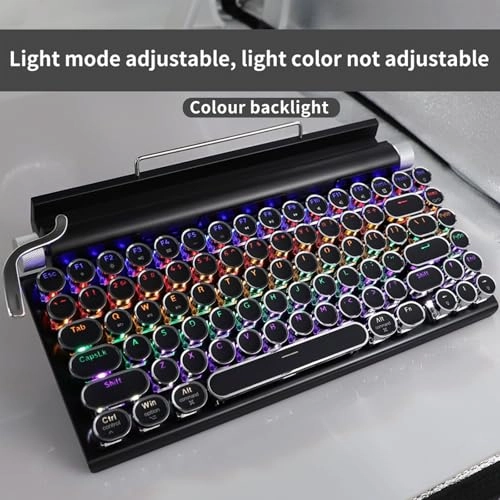 LED Backlit Retro Mechanical Keyboard - Bluetooth