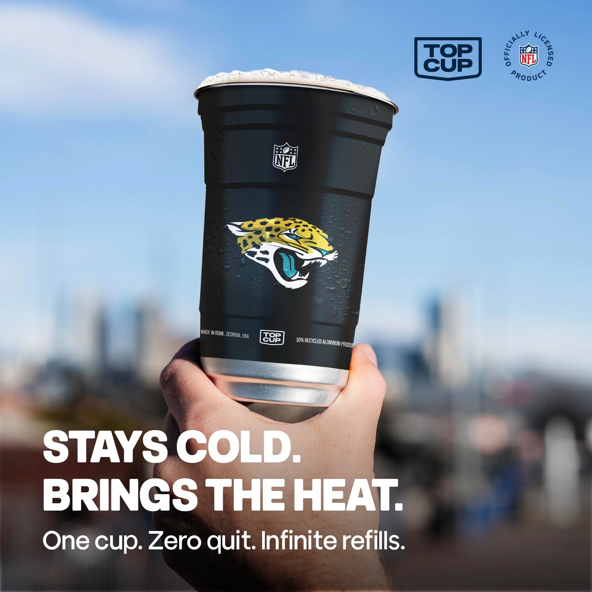 Jacksonville Jaguars Aluminum Cup - 20 pcs