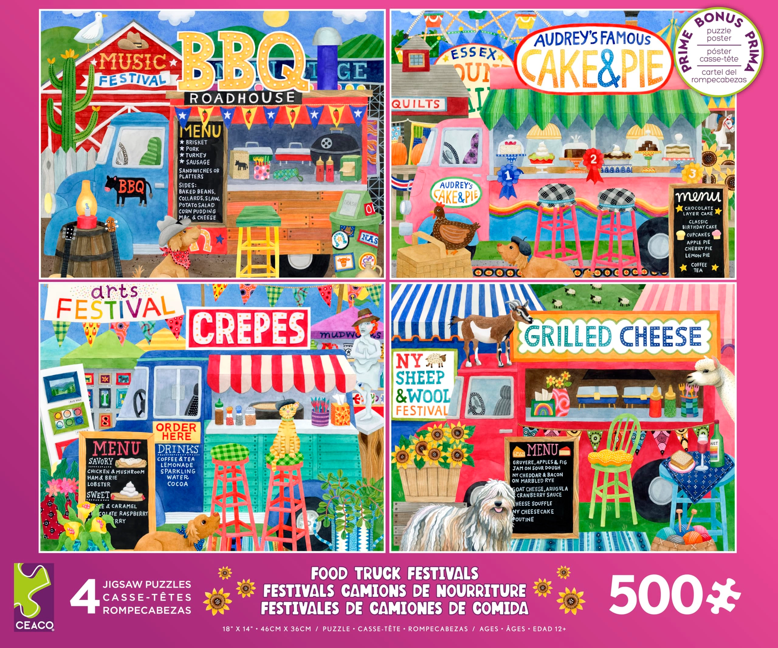 Ceaco Food Trucks 4-in-1 Puzzle - 2000 pcs