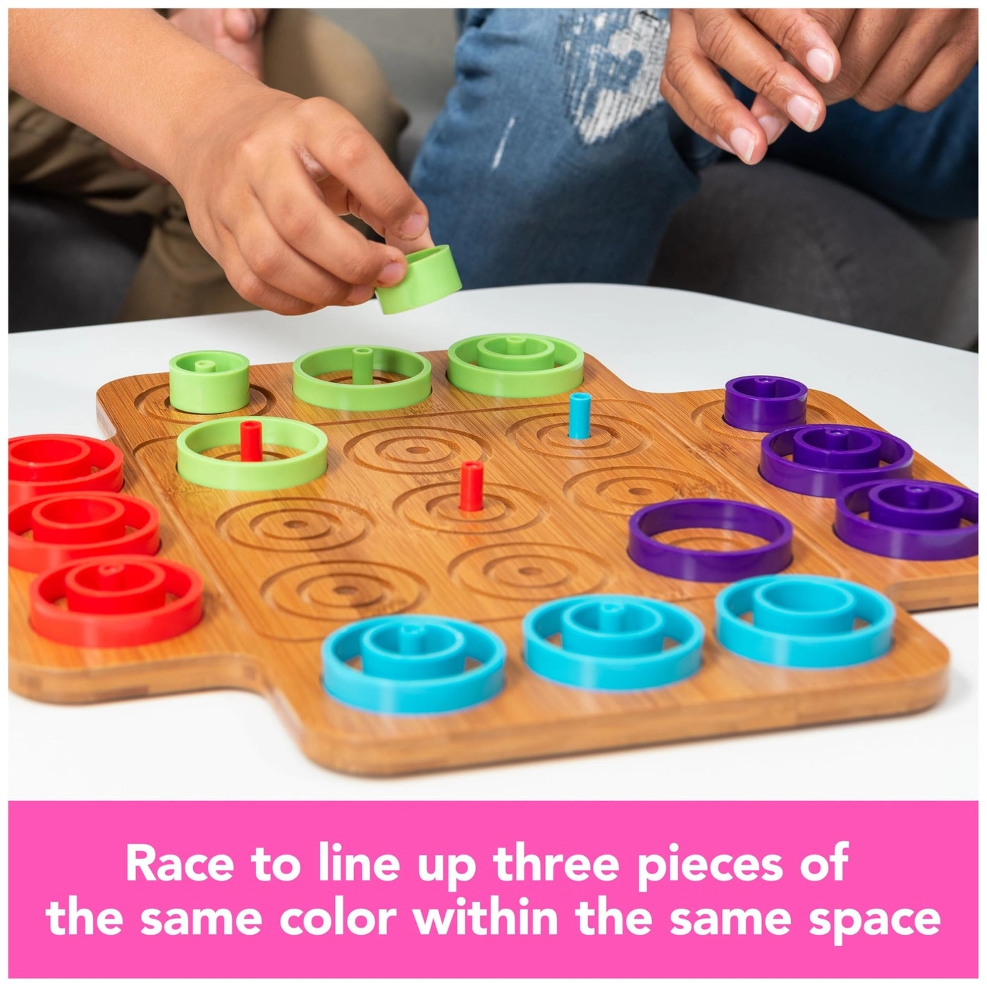 Otrio Puzzle - Wood Strategy Game