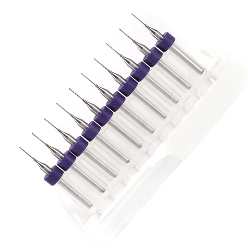Micro Drill Bits - Tungsten Steel, White Steel 10pcs 0.5mm