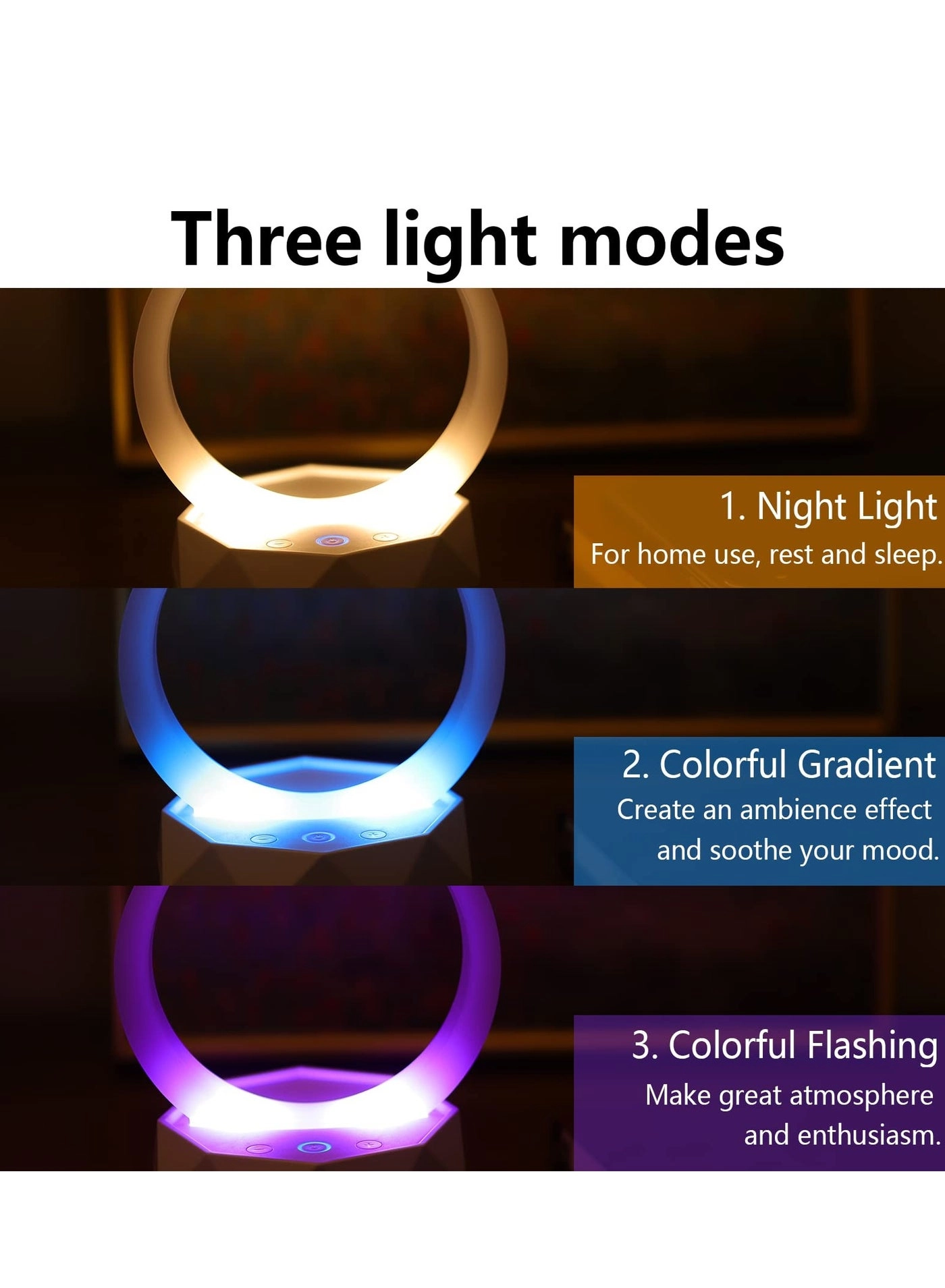 Bluetooth Speaker Night Light - multi color
