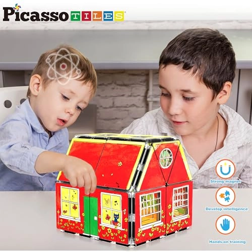 Magnetic Tiles - Pete the Cat Pete the Cat Double House 24 pcs