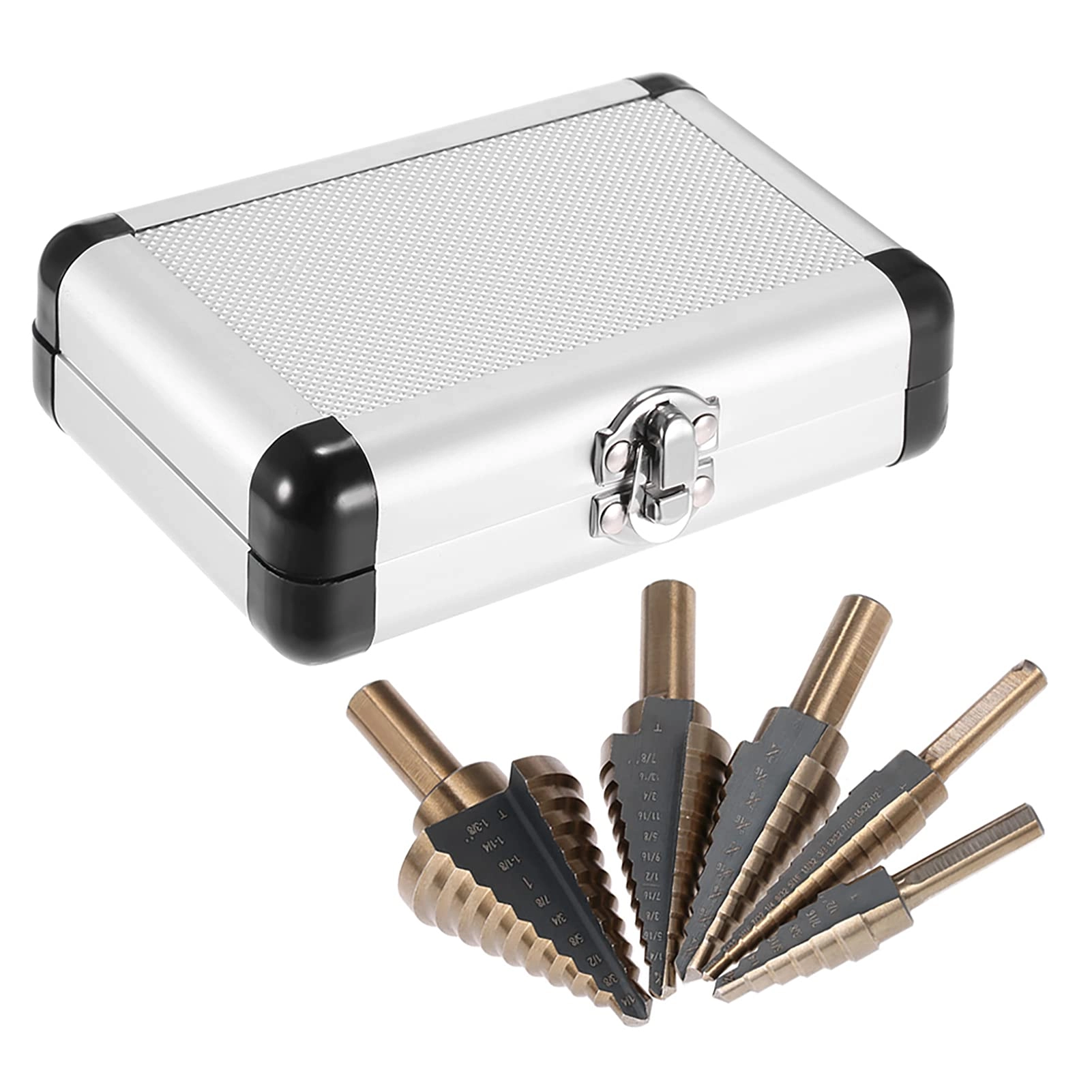 MTJM-E15259-1 Step Drill Bit Set - 5pcs High Speed Steel 4241