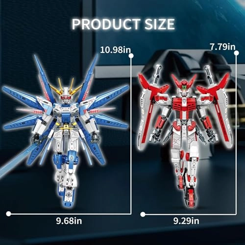 Mech Building Blocks Set - 913 Pieces Dual Mech