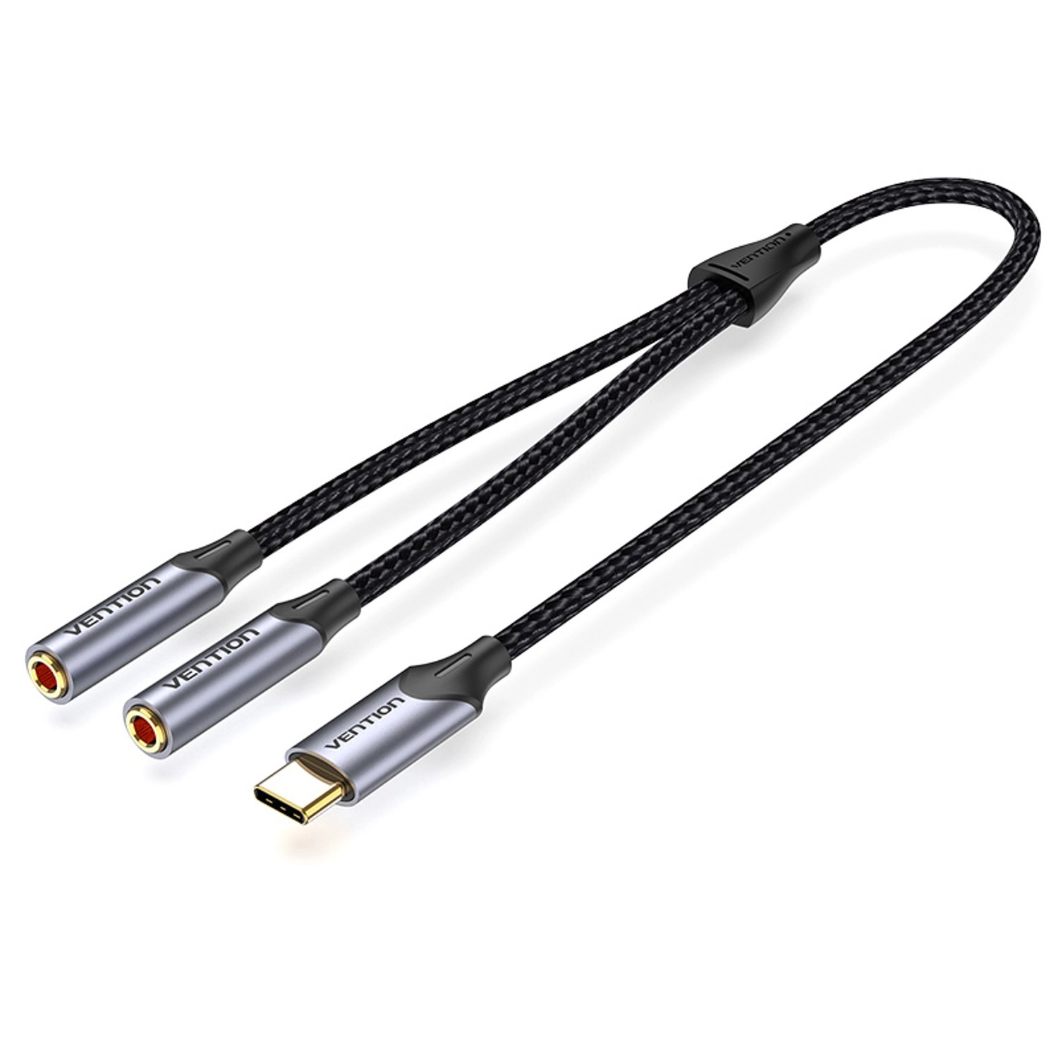 Vention USB-C Male to Dual 3.5MM Jack Earphone Adapter - .3 m