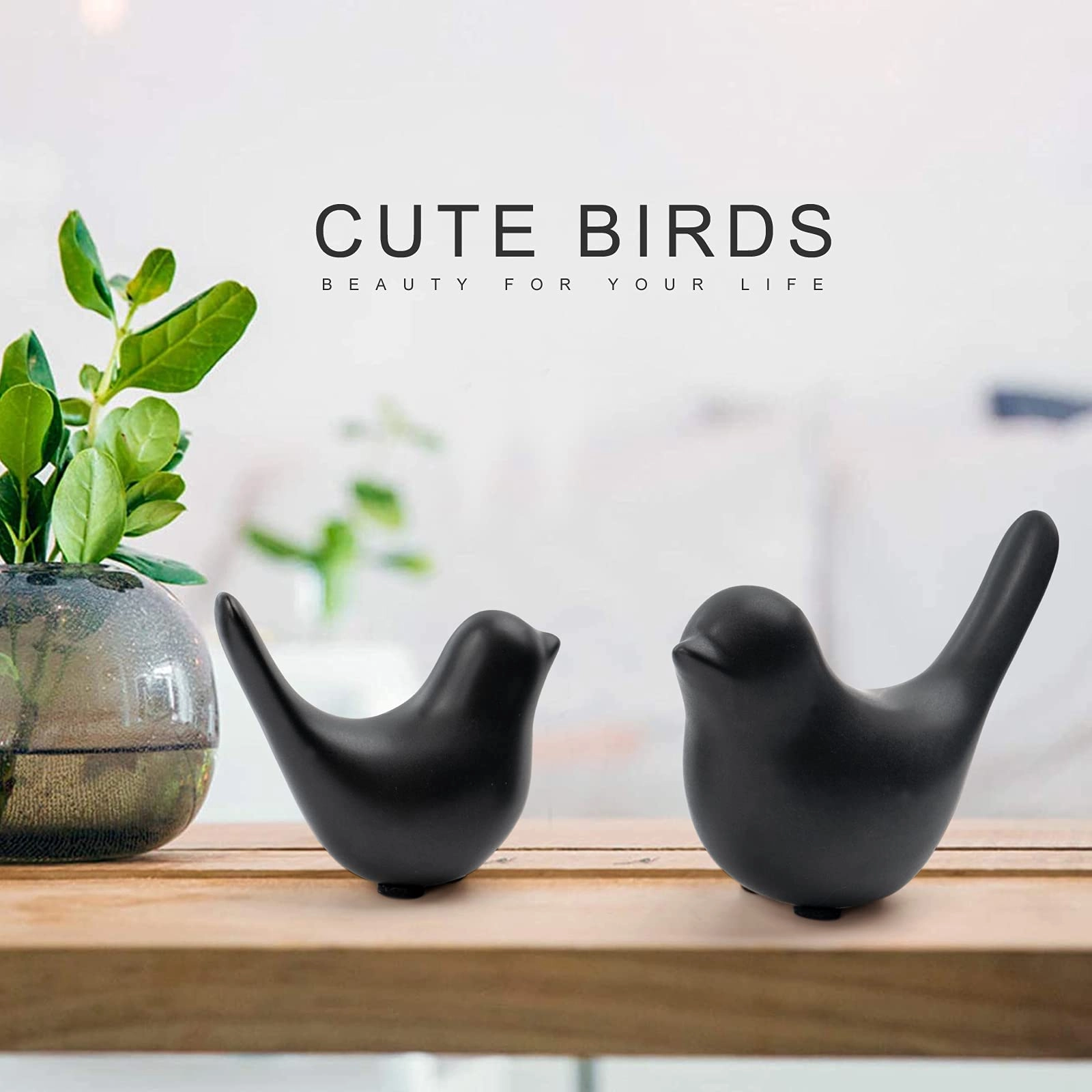 White Birds Statues - Ceramic