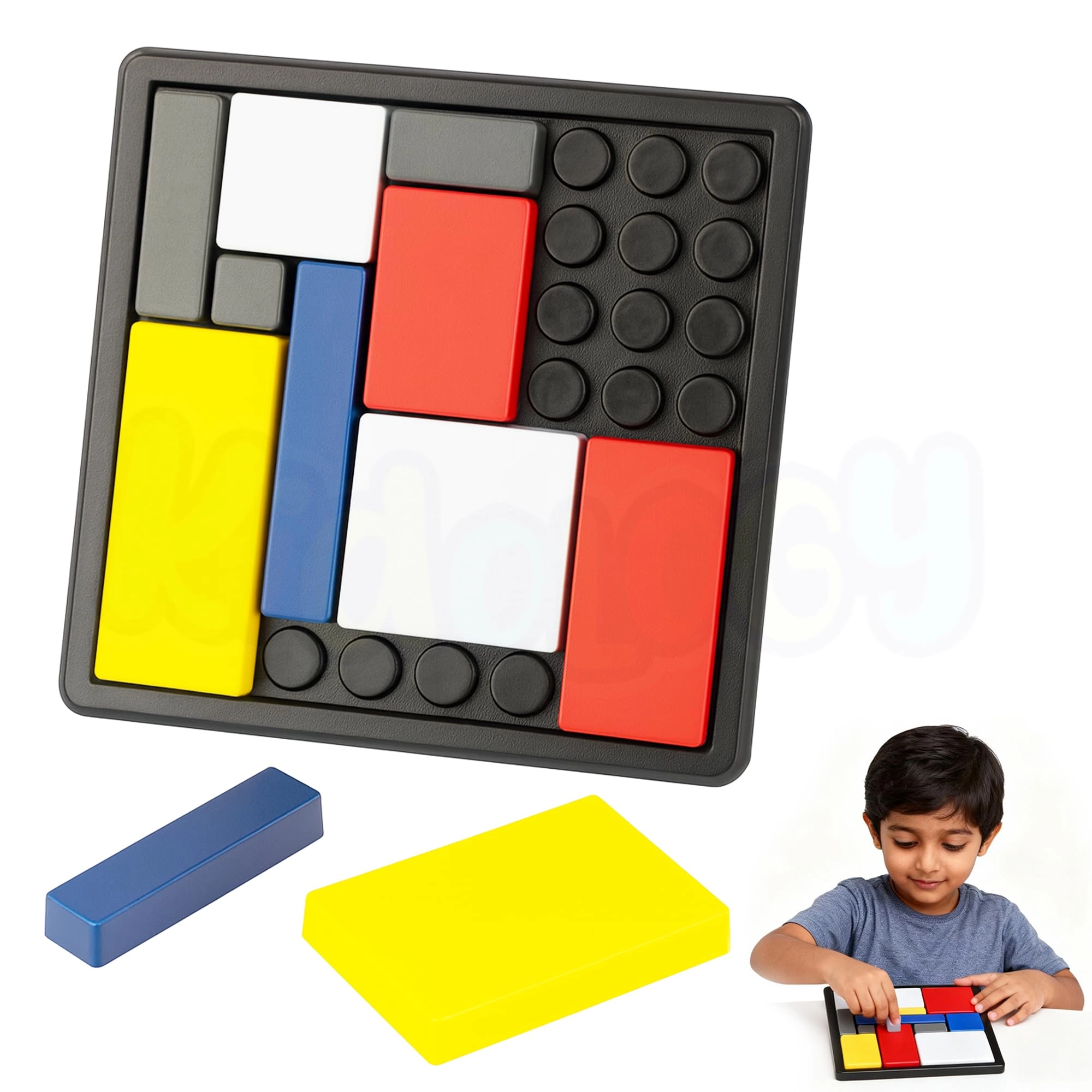 Happy Cheeks Private Limited. Color Block Puzzle Game - 88 Challenge Cards 4 Difficulty Levels Multicolor