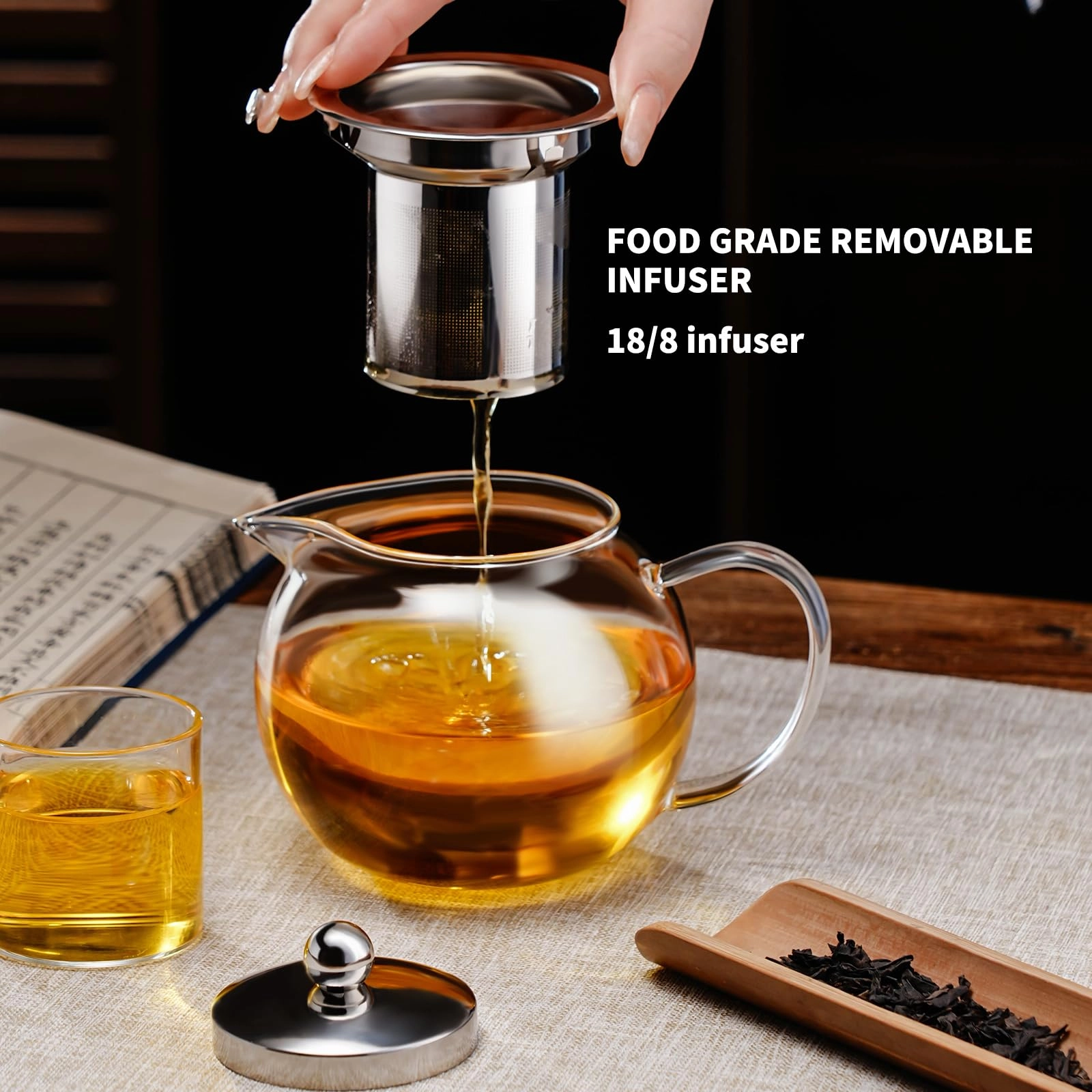 glass teapot - Borosilicate Glass 650 Milliliters