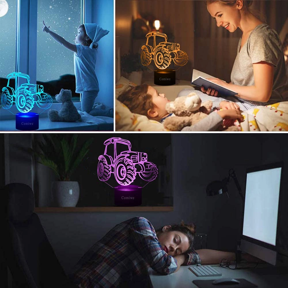 Tractor Night Light - White