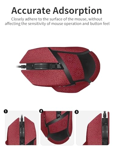 Mouse Anti-Slip Grip Tape for Razer Basilisk V3 Pro - White printed pattern Self-Adhesive