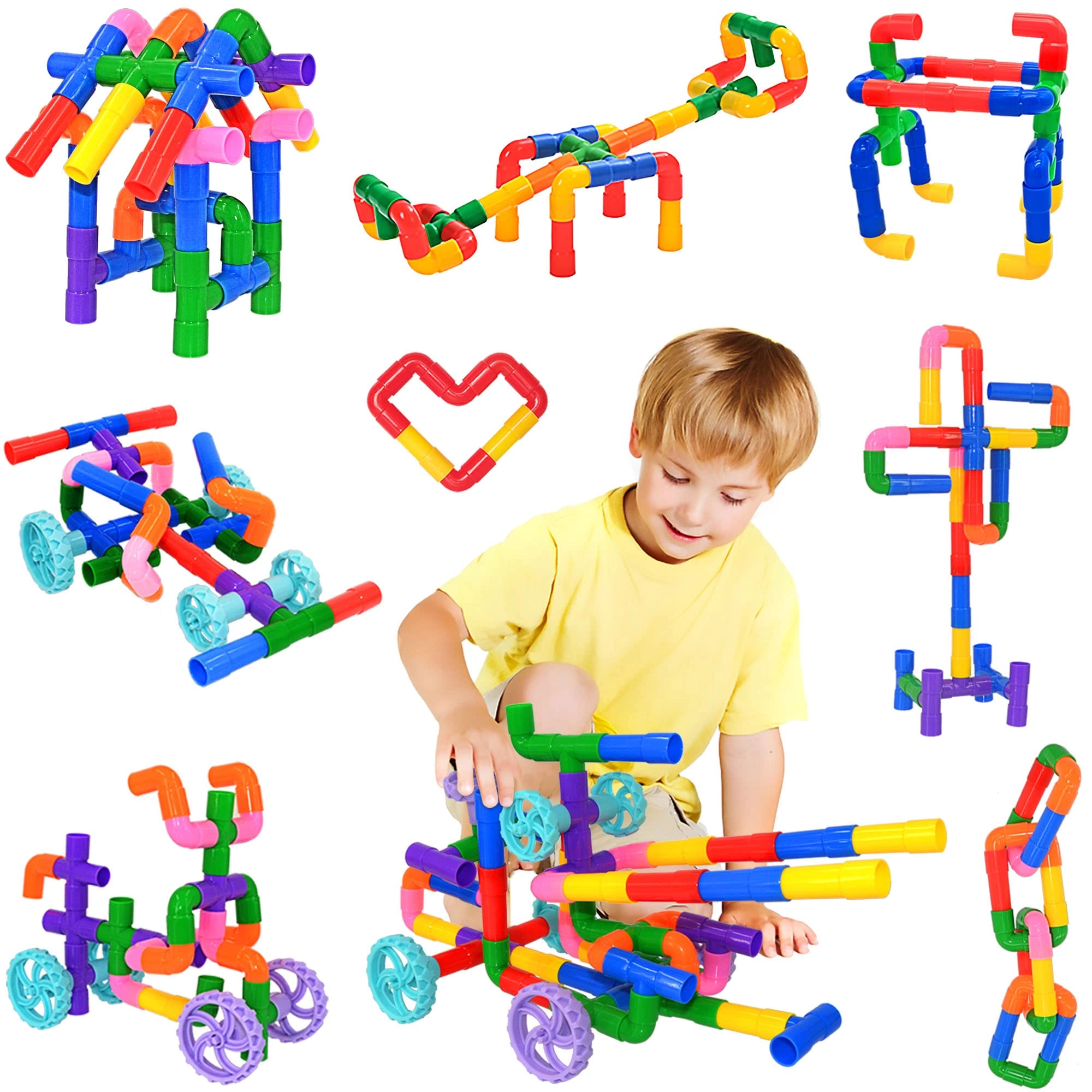 SIENIANLINE Pipe Tube Toy - 96 pcs