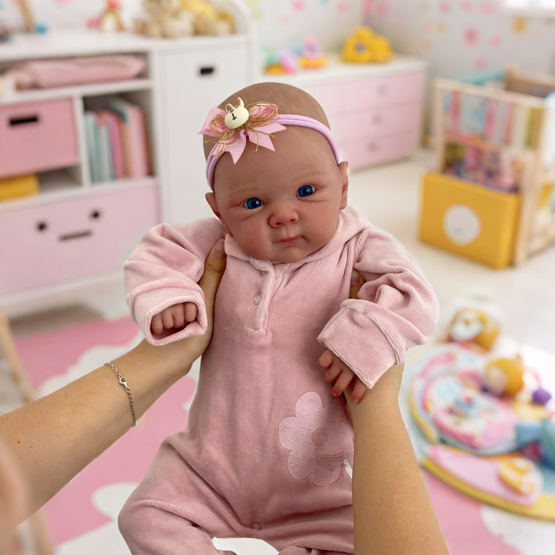 Reborn Doll - 18"/48cm Soft Silicone vinyl Pink Ages 3+