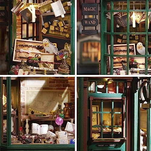 3D Wooden Puzzle Bookshelf Insert - Library of Books 1:24