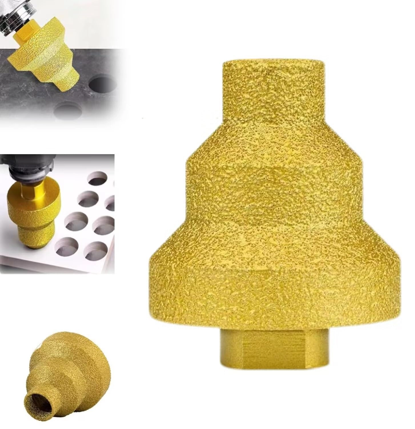 dqcbao Diamond Stepped Pagoda Drill Bit - 20-35-50mm concrete tile marble granite quartz microcrystalline stone