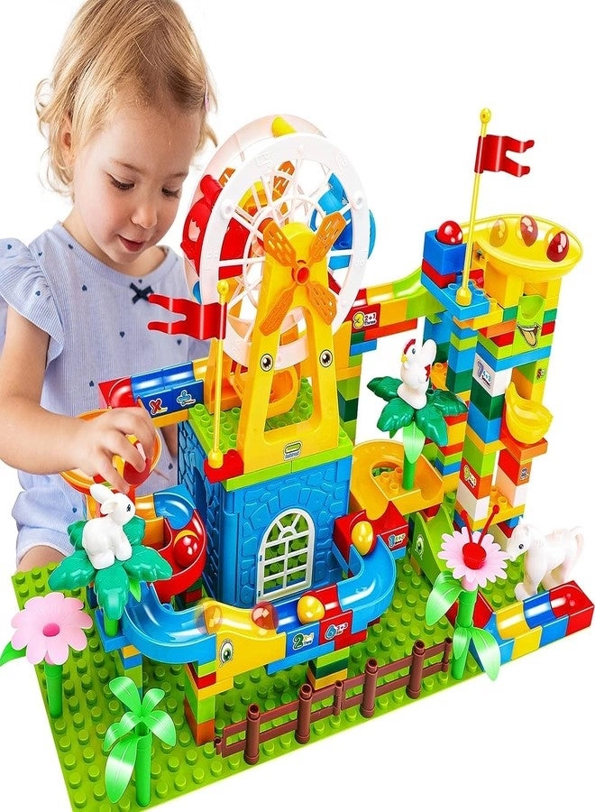 SKYBUCKET Big Size Blocks Marble Run Slide - 253 pcs