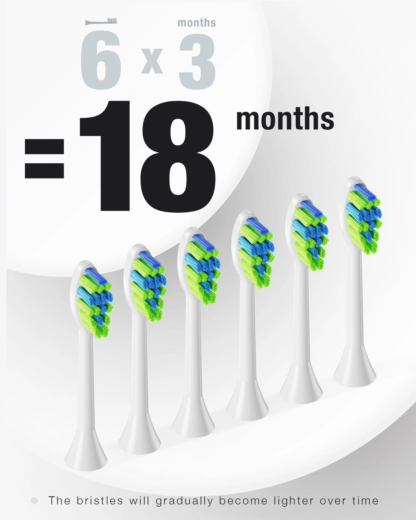 Sonic Electric Toothbrush - 6 Brush Heads 90-Day Battery