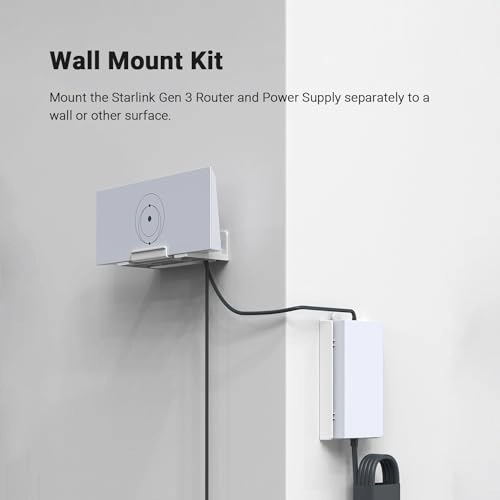 Wall Mount Kit - Compatible with the gen 3 standard Starlink router and power supply